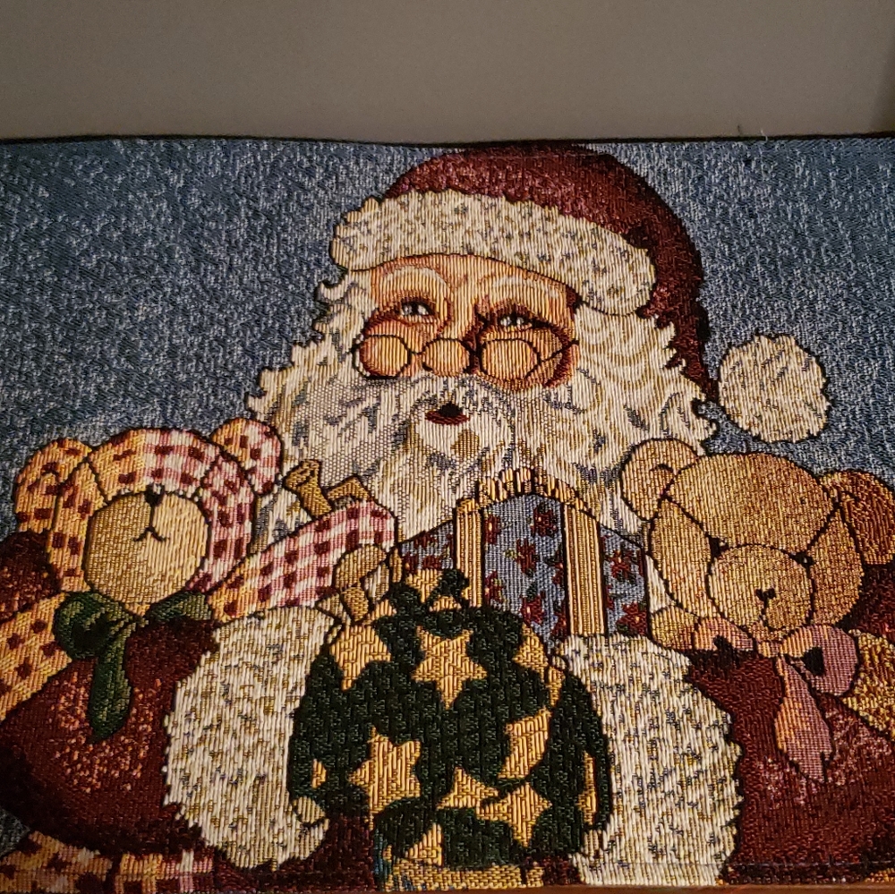 Santa Tapestry Table Runner - Picture 3 of 5